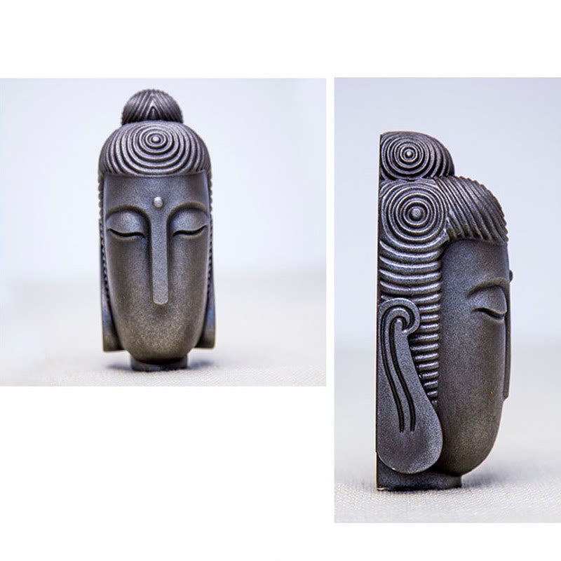 Meditating Buddha Statue 15cm Iron Powder Rust Resin