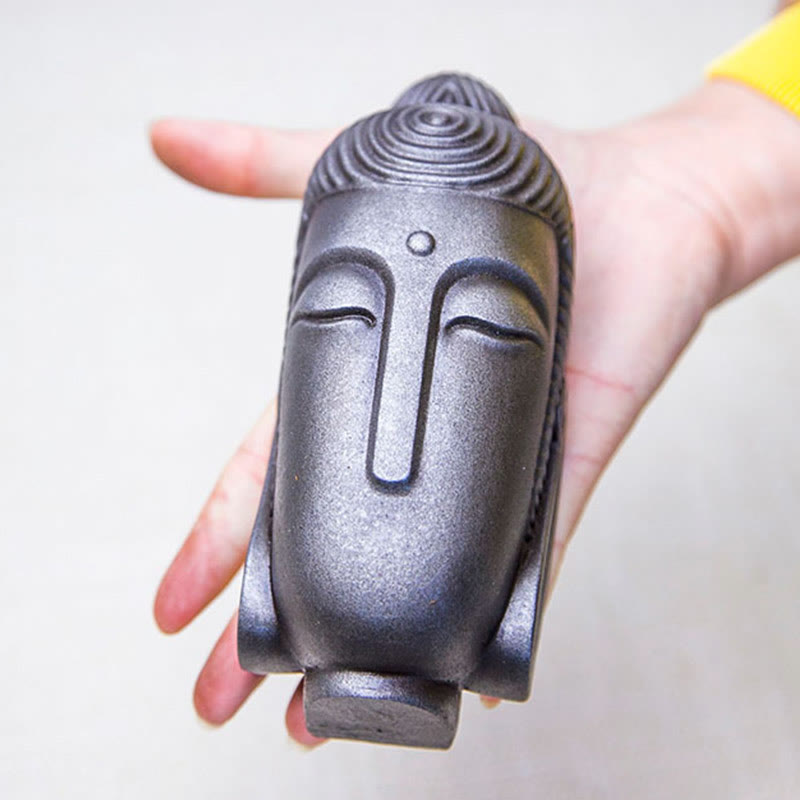 Meditating Buddha Statue 15cm Iron Powder Rust Resin