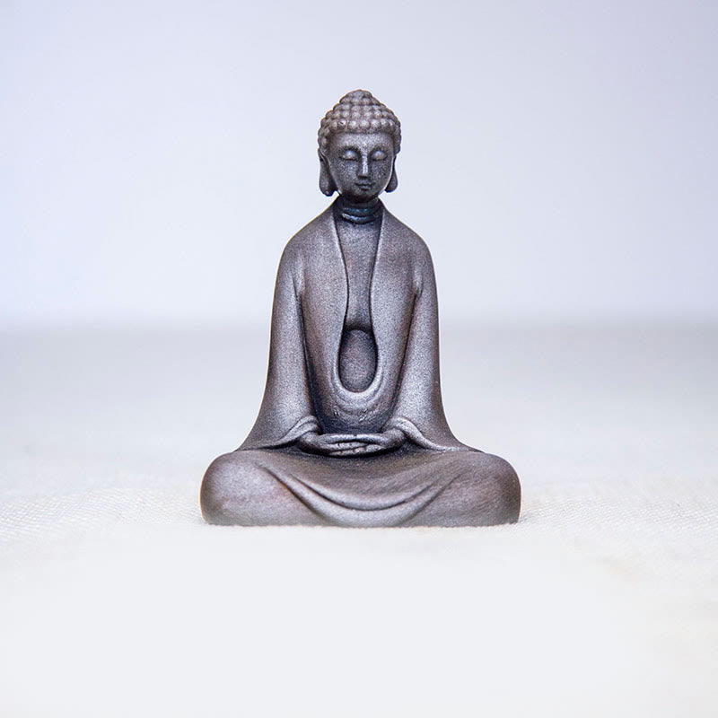 Meditation Buddha Statue | Iron Powder Rust Cast 12cm Sculpture