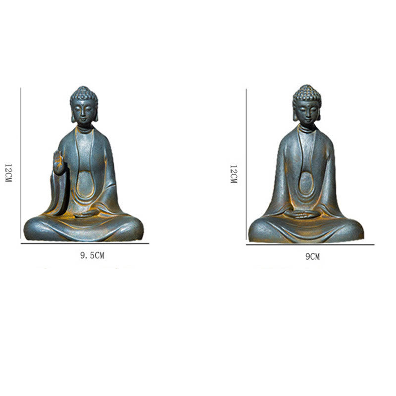Meditation Buddha Statue | Iron Powder Rust Cast 12cm Sculpture