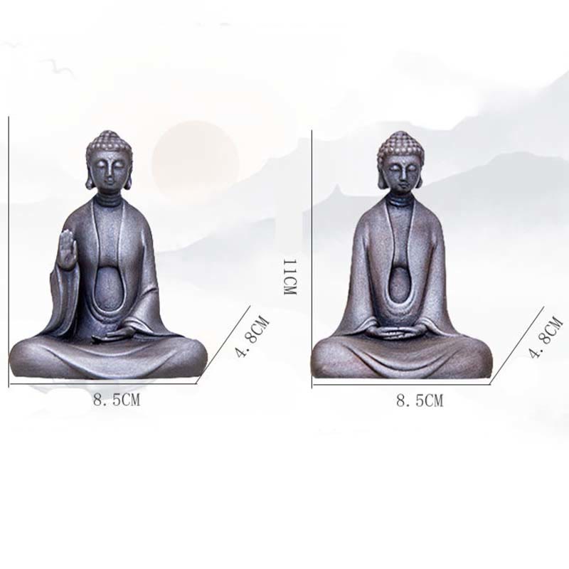 Meditation Buddha Statue | Iron Powder Rust Cast 12cm Sculpture