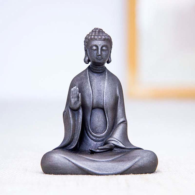 Meditation Buddha Statue | Iron Powder Rust Cast 12cm Sculpture