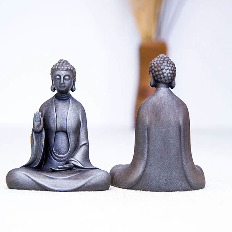 Meditation Buddha Statue | Iron Powder Rust Cast 12cm Sculpture