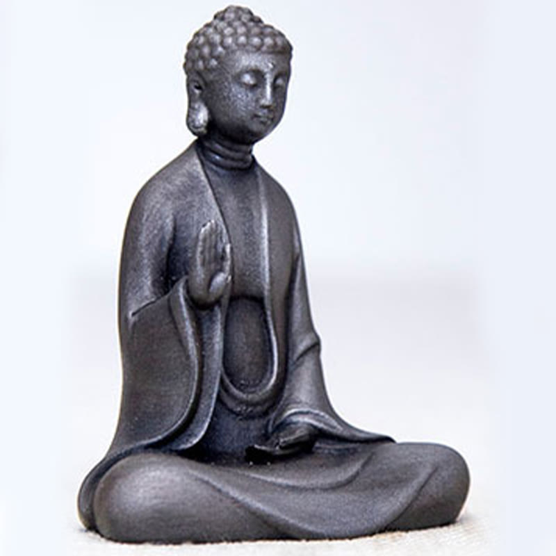 Meditation Buddha Statue | Iron Powder Rust Cast 12cm Sculpture