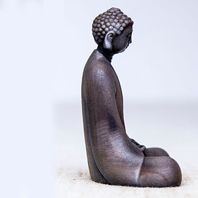 Meditation Buddha Statue | Iron Powder Rust Cast 12cm Sculpture