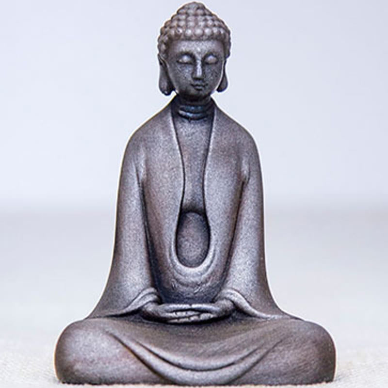 Meditation Buddha Statue | Iron Powder Rust Cast 12cm Sculpture