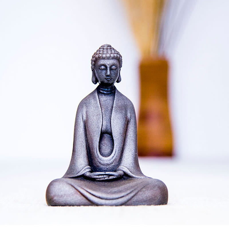 Meditation Buddha Statue | Iron Powder Rust Cast 12cm Sculpture