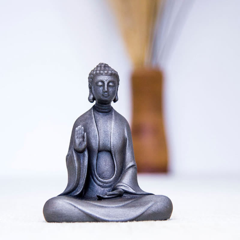 Meditation Buddha Statue | Iron Powder Rust Cast 12cm Sculpture