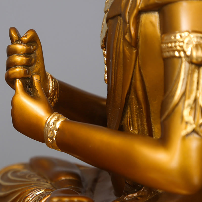 Serene Copper Tathagata Buddha Statue 25x24x42 cm