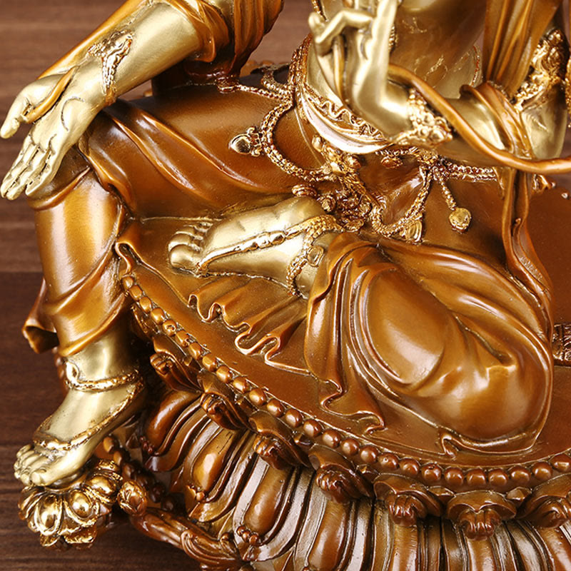 Green Tara Bodhisattva Statue 27cm Copper Brass Protection