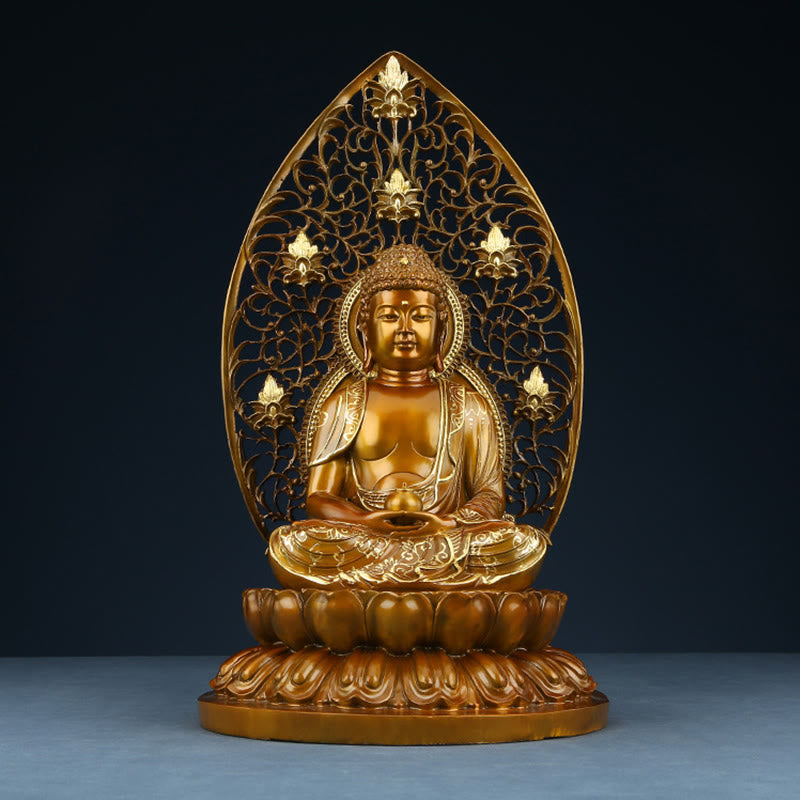 24" Copper Buddha Statue | Sakyamuni Amitabha Serenity