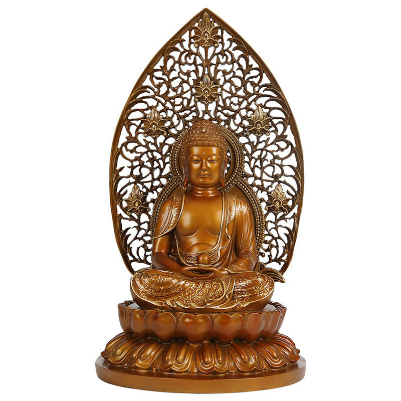 24" Copper Buddha Statue | Sakyamuni Amitabha Serenity
