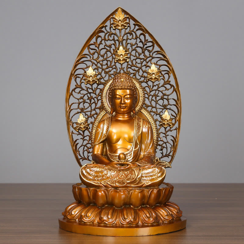 24" Copper Buddha Statue | Sakyamuni Amitabha Serenity