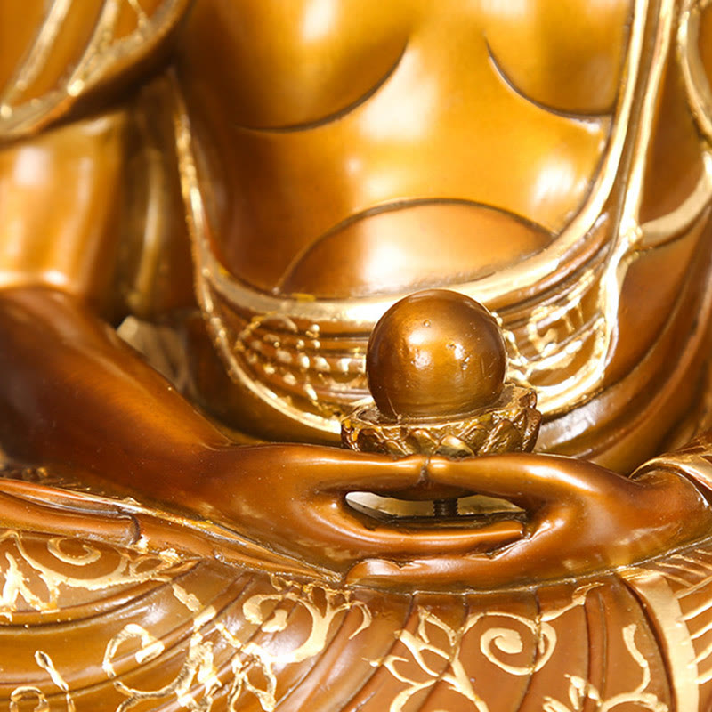24" Copper Buddha Statue | Sakyamuni Amitabha Serenity