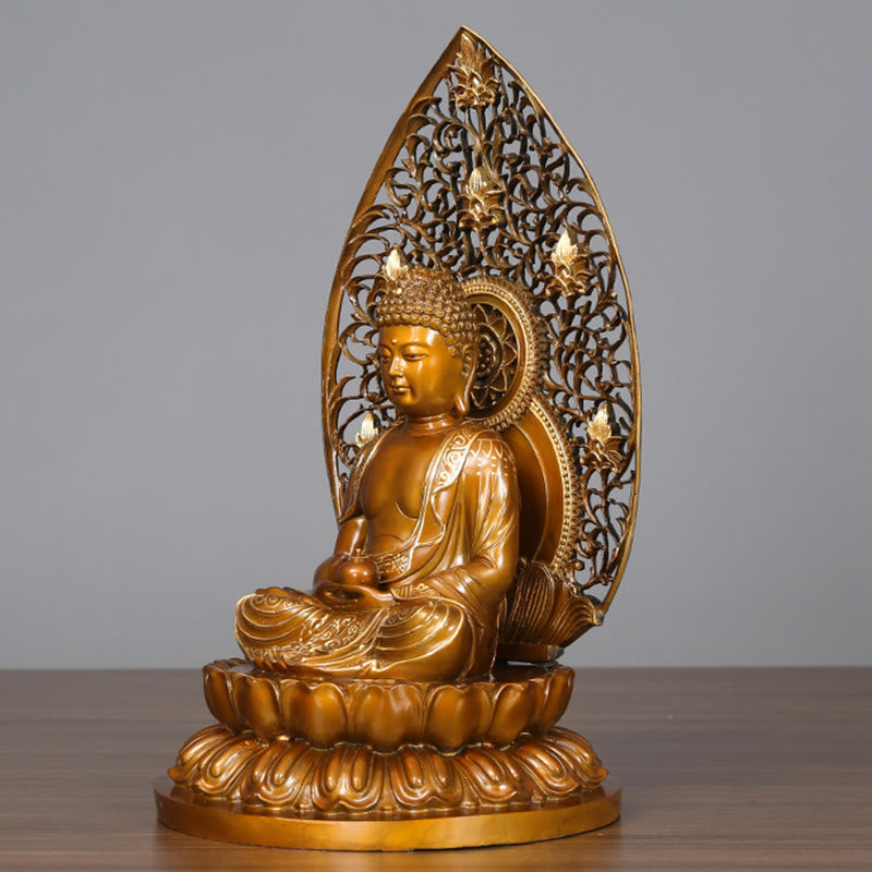24" Copper Buddha Statue | Sakyamuni Amitabha Serenity