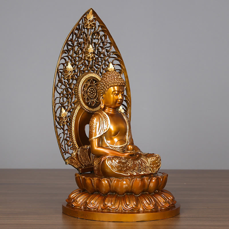 24" Copper Buddha Statue | Sakyamuni Amitabha Serenity