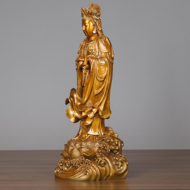 Small Copper Avalokitesvara Statue | Harmony Decor 11cm