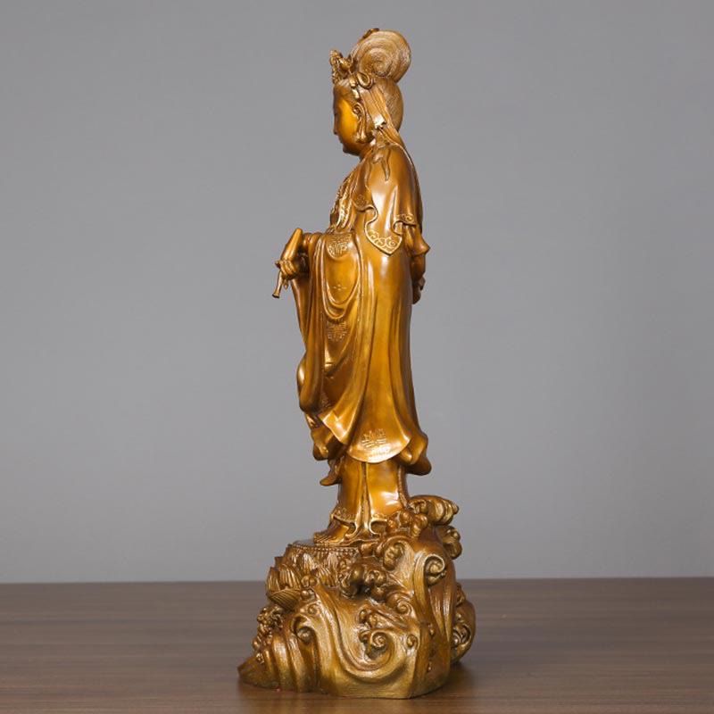 Small Copper Avalokitesvara Statue | Harmony Decor 11cm