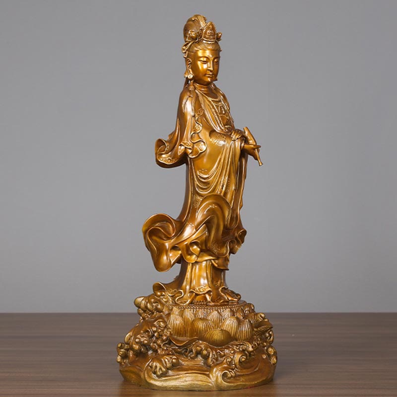 Small Copper Avalokitesvara Statue | Harmony Decor 11cm