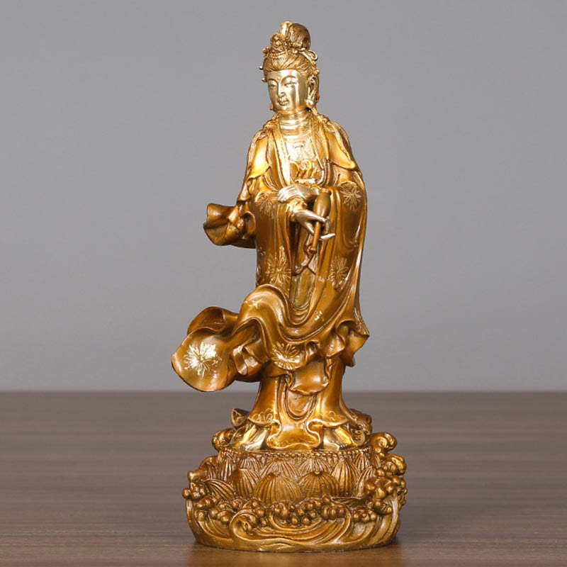 Small Copper Avalokitesvara Statue | Harmony Decor 11cm