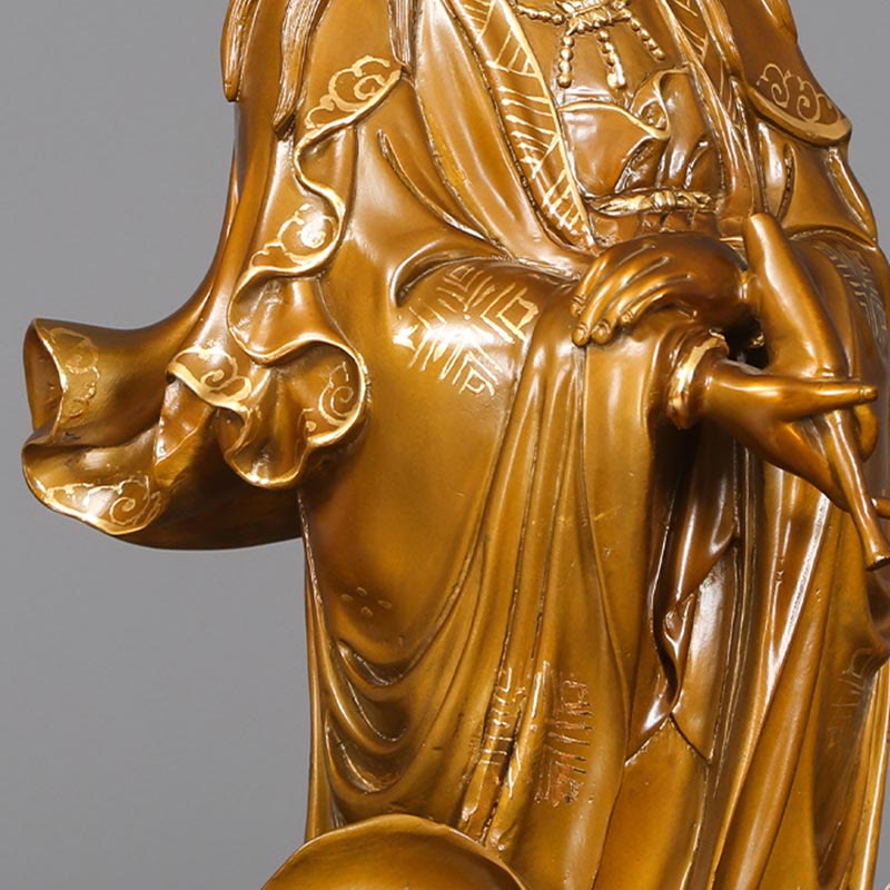 Small Copper Avalokitesvara Statue | Harmony Decor 11cm