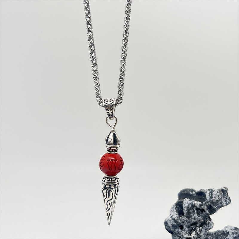 Cinnabar Dorje Vajra Necklace Pendant Spiritual Blessing