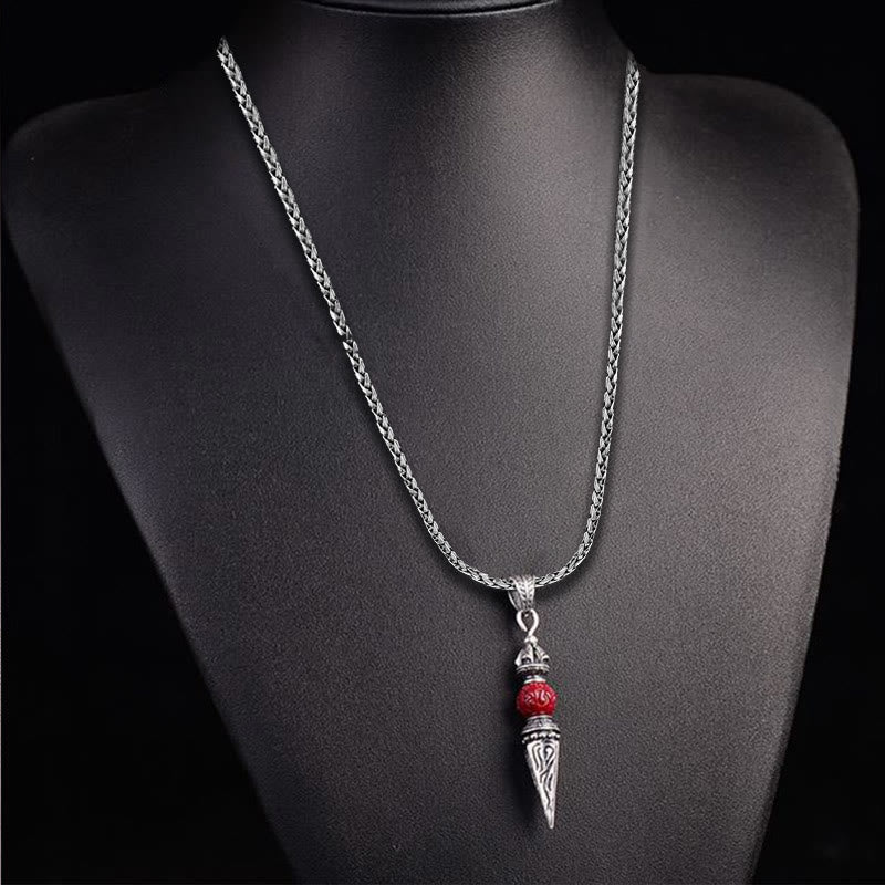 Cinnabar Dorje Vajra Necklace Pendant Spiritual Blessing