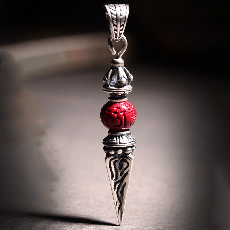Cinnabar Dorje Vajra Necklace Pendant Spiritual Blessing