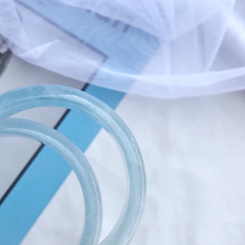 Natural Aquamarine Blessing Bangle Bracelet