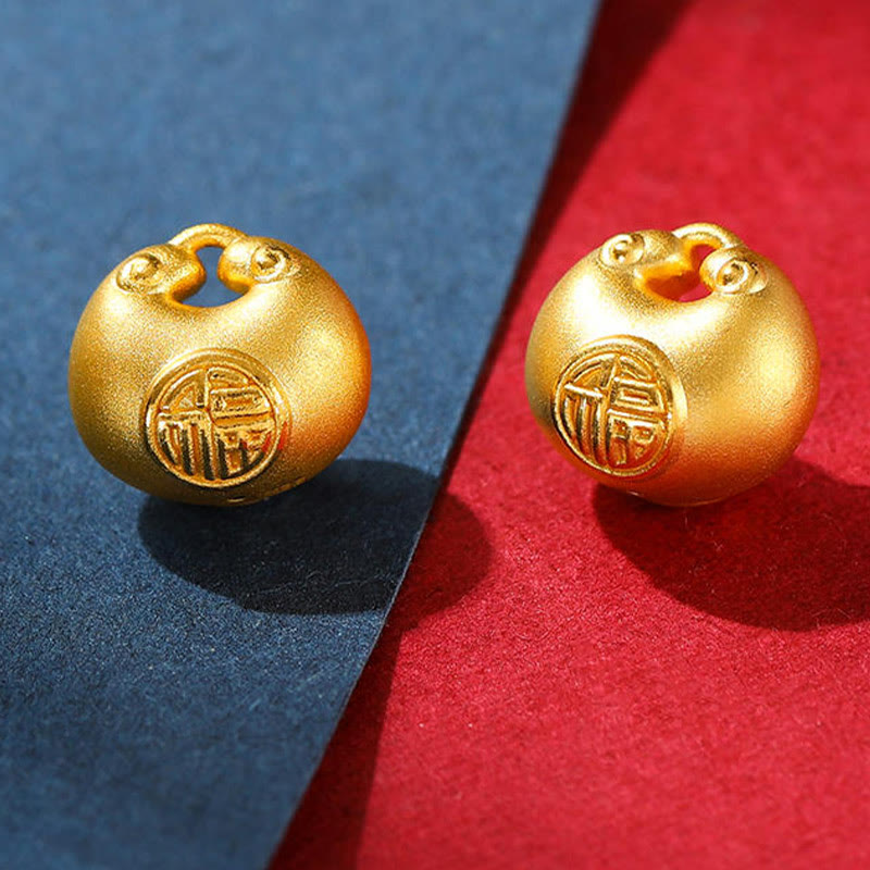 999 Gold Fu Character Spiritual Pendant Necklace