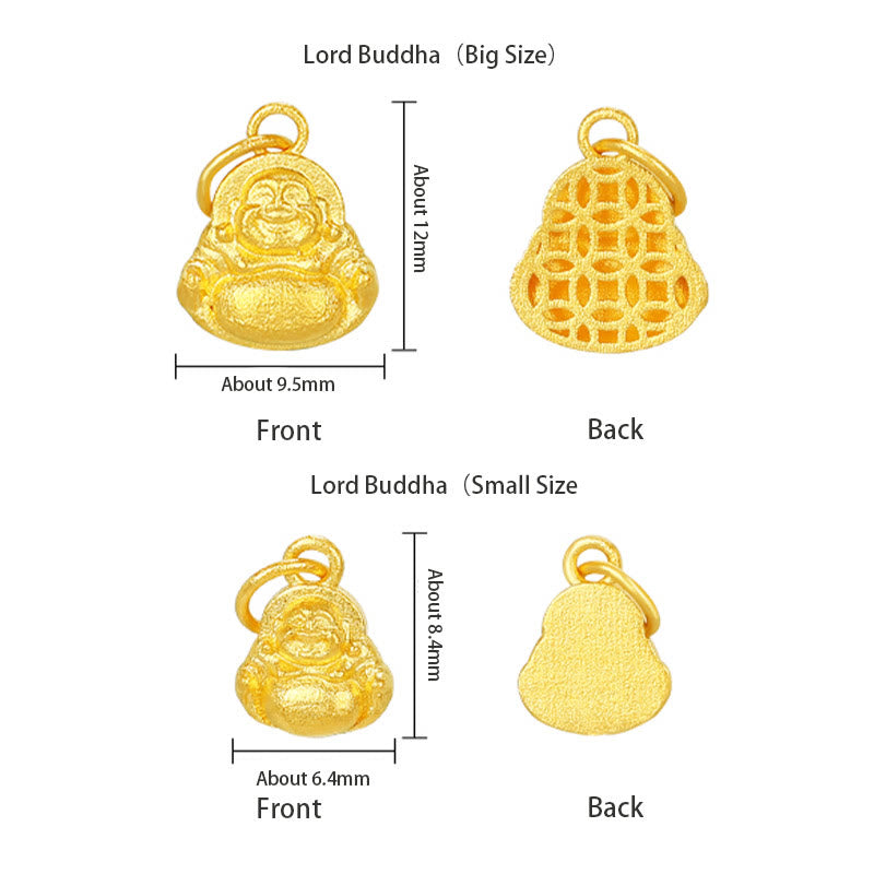 Halskette mit Anhänger „Lachender Buddha“ aus 999er Gold für Glück und Reichtum