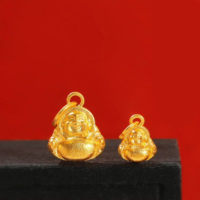 Halskette mit Anhänger „Lachender Buddha“ aus 999er Gold für Glück und Reichtum