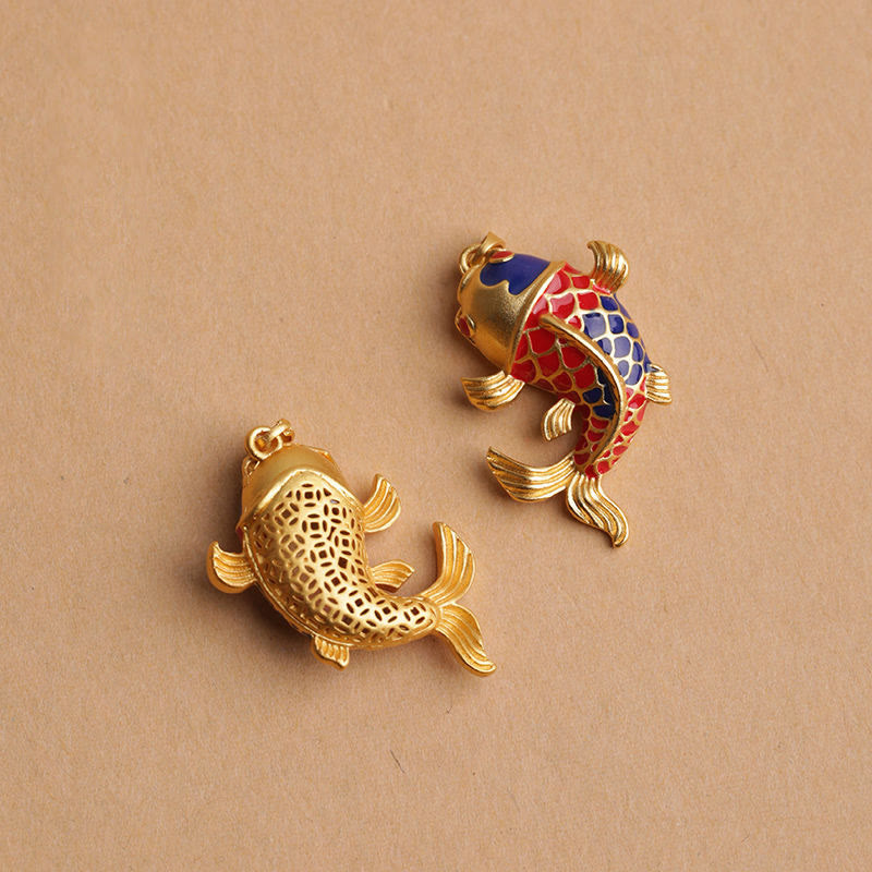 Koi Fish Hollow Bell Key Chain for Wealth & Prosperity