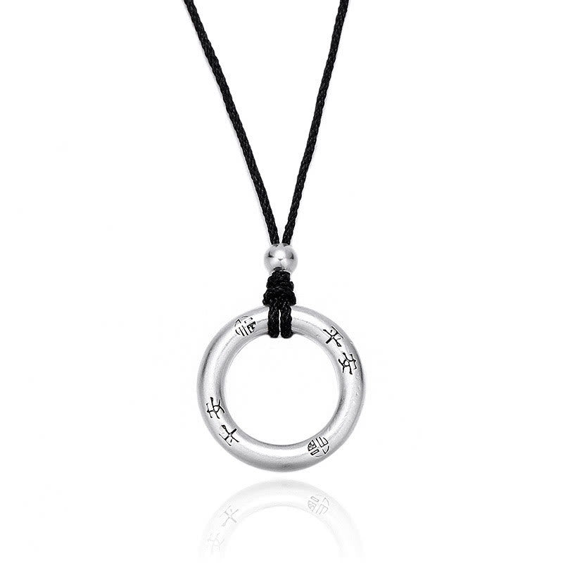 Halskette mit Peace-Schnalle aus Sterlingsilber | Spiritueller Schutz