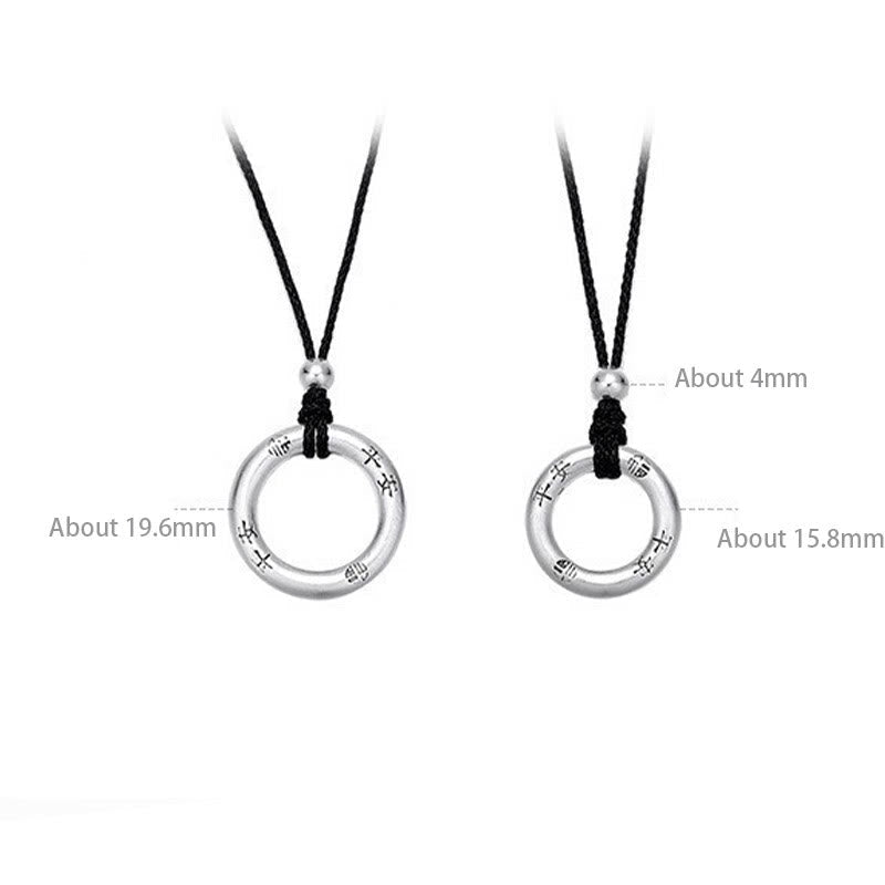 Halskette mit Peace-Schnalle aus Sterlingsilber | Spiritueller Schutz