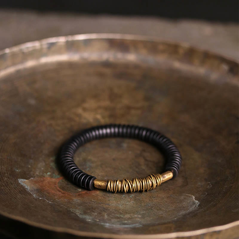 Ebony Wood Bracelet for Spiritual Calm and Balance