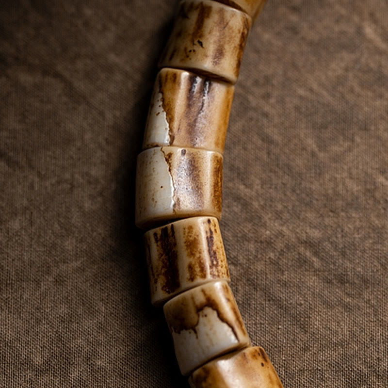 Deer Bone Yak Bone Wisdom Bracelet for Spiritual Protection