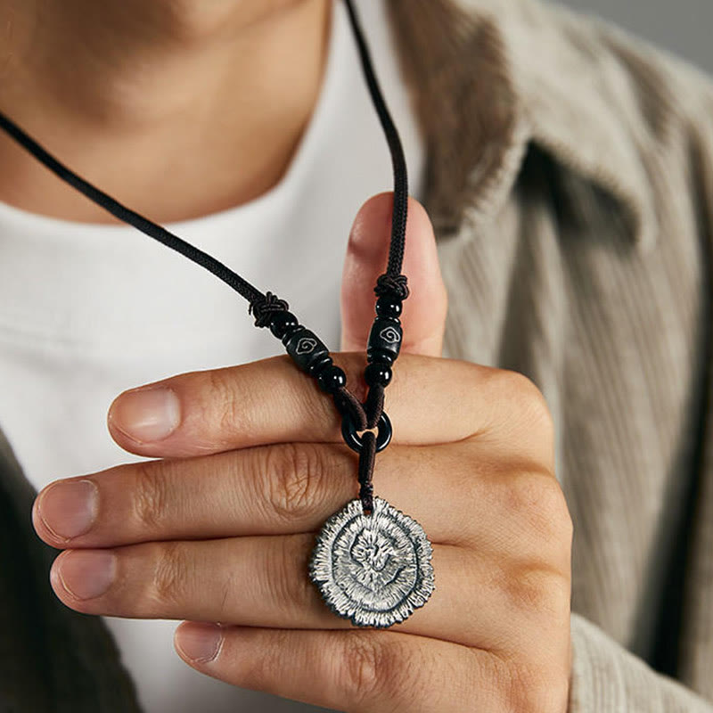 999 Sterling Silber Sophora Flavescens Spirituelle Halskette zum Schutz