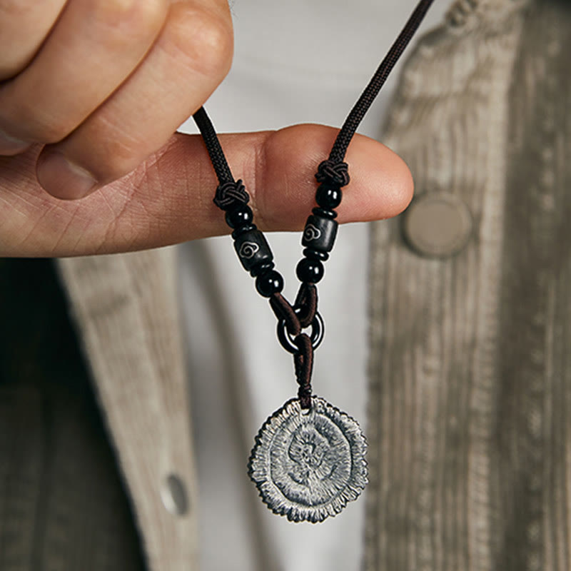 999 Sterling Silber Sophora Flavescens Spirituelle Halskette zum Schutz