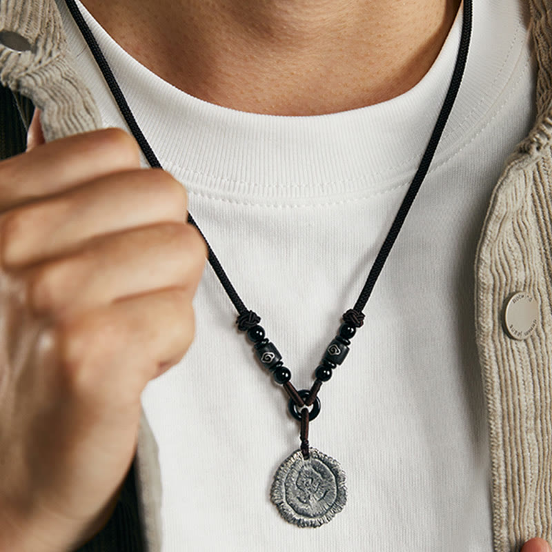 999 Sterling Silber Sophora Flavescens Spirituelle Halskette zum Schutz