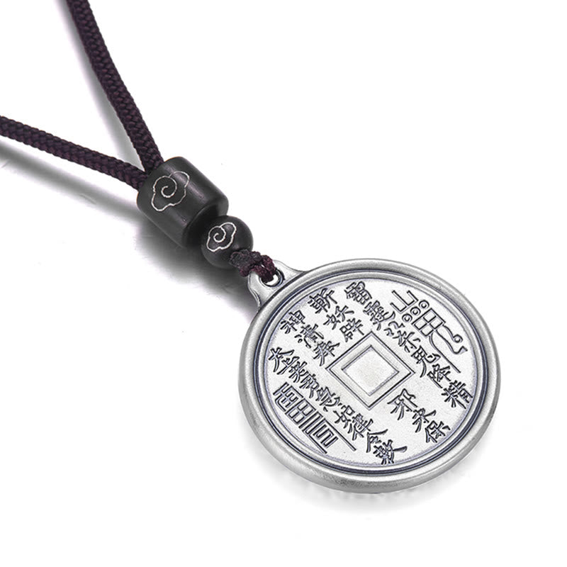 999 Sterling Silver Yin Yang Bagua Necklace for Balance & Protection