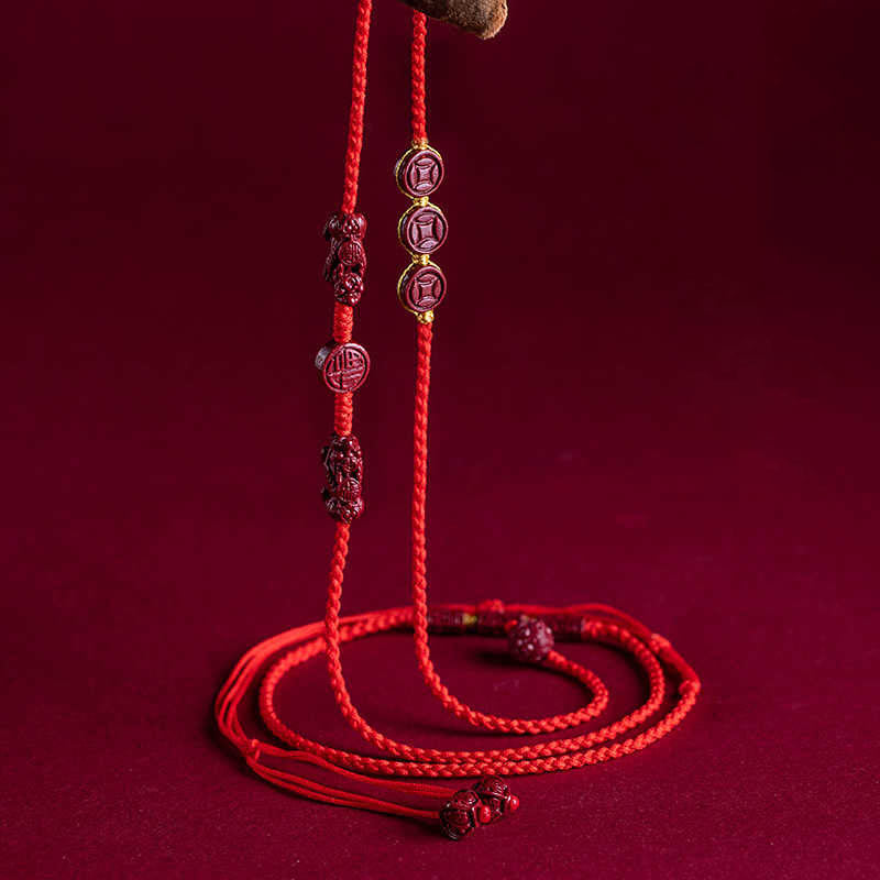 Cinnabar PiXiu Red String Belly Chain for Calm Blessing