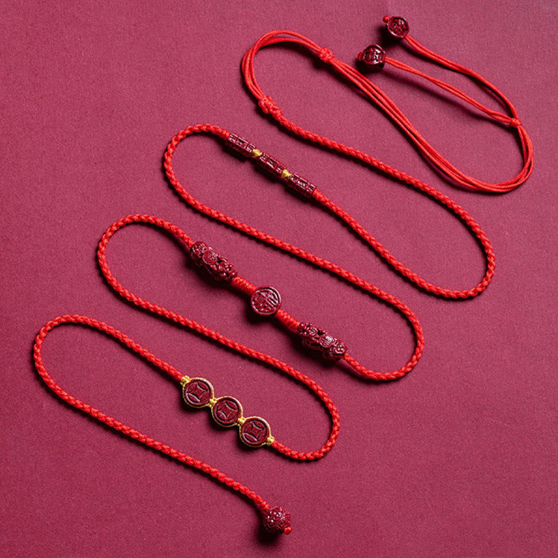 Cinnabar PiXiu Red String Belly Chain for Calm Blessing