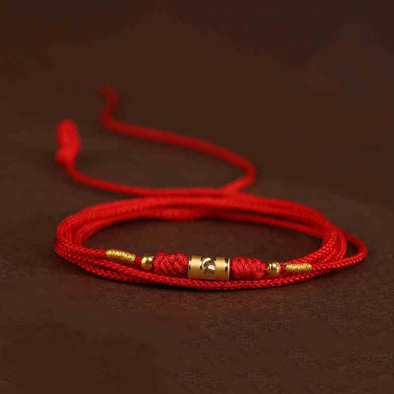 999 Solid Gold Red String Belly Chain | Spiritual Jewelry for Protection