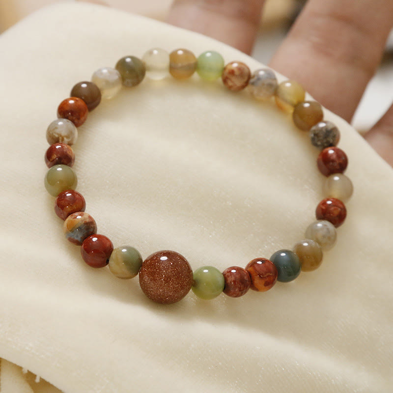 Shoushan Stone Red Agate Prosperity Agate Bracelet