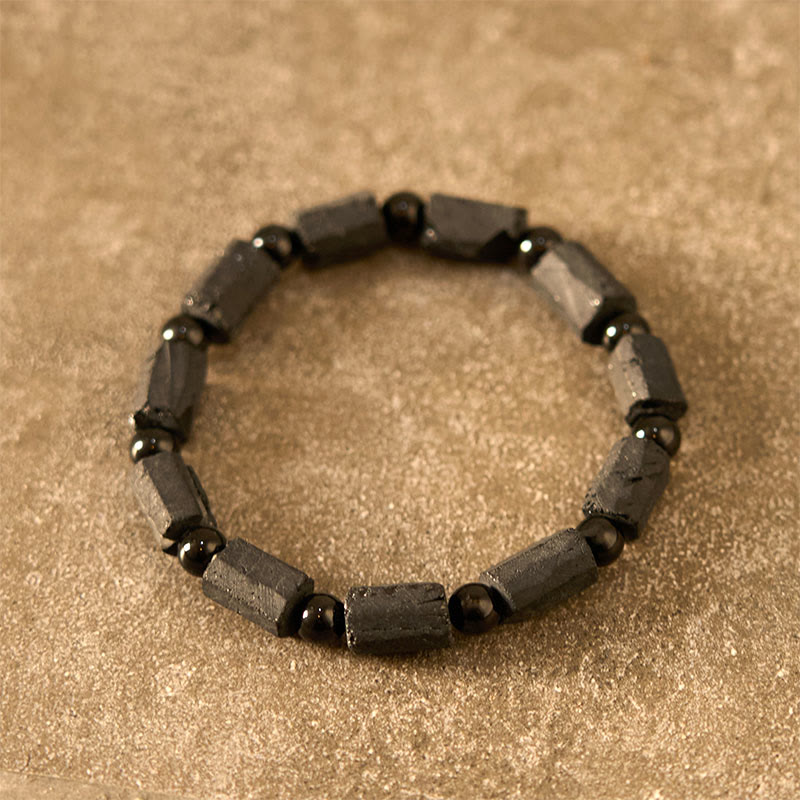Black Tourmaline Spiritual Wisdom Bracelet for Protection