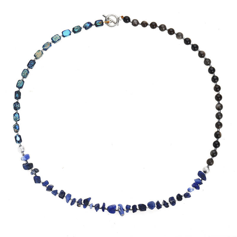 Emperor Stone Obsidian Bracelet Triple Wrap for Balance