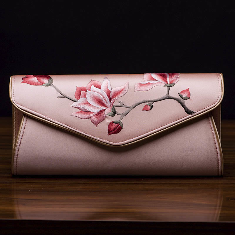 Magnolia Su Embroidered Medium Bag for Spiritual Elegance