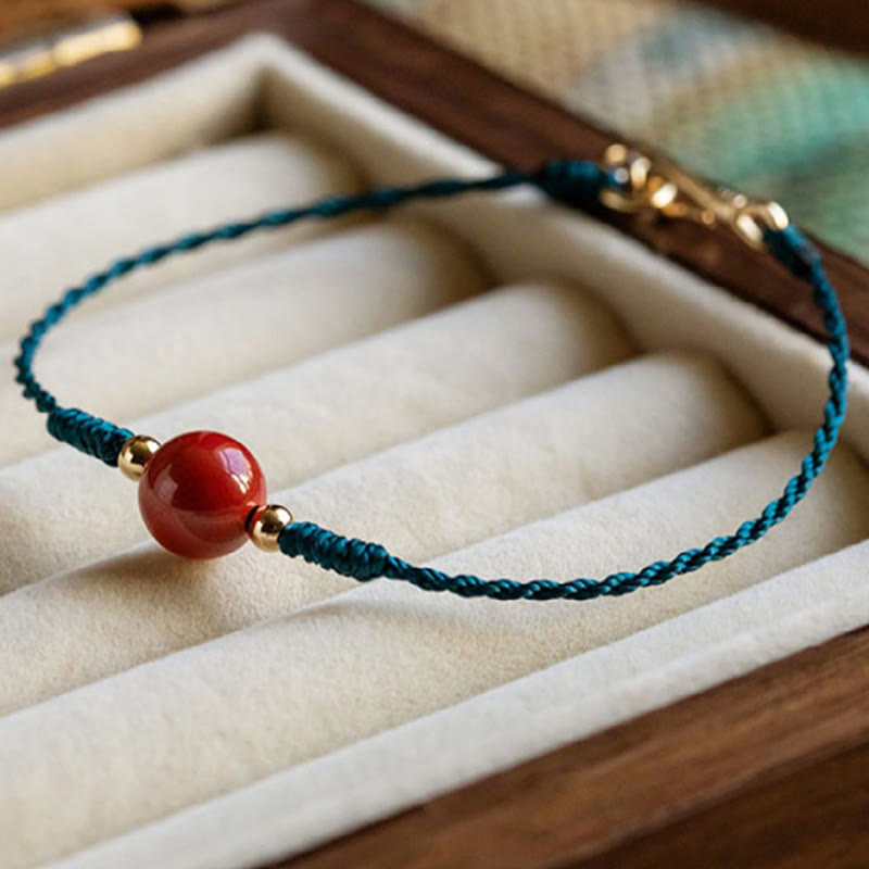 8mm Handmade Cinnabar Blessing Bracelet for Vitality & Protection