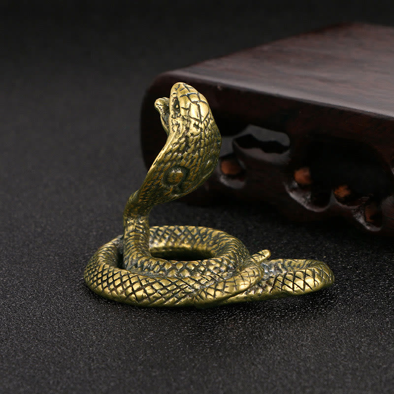 4cm Solid Brass Year of the Snake Copper Home Decoration